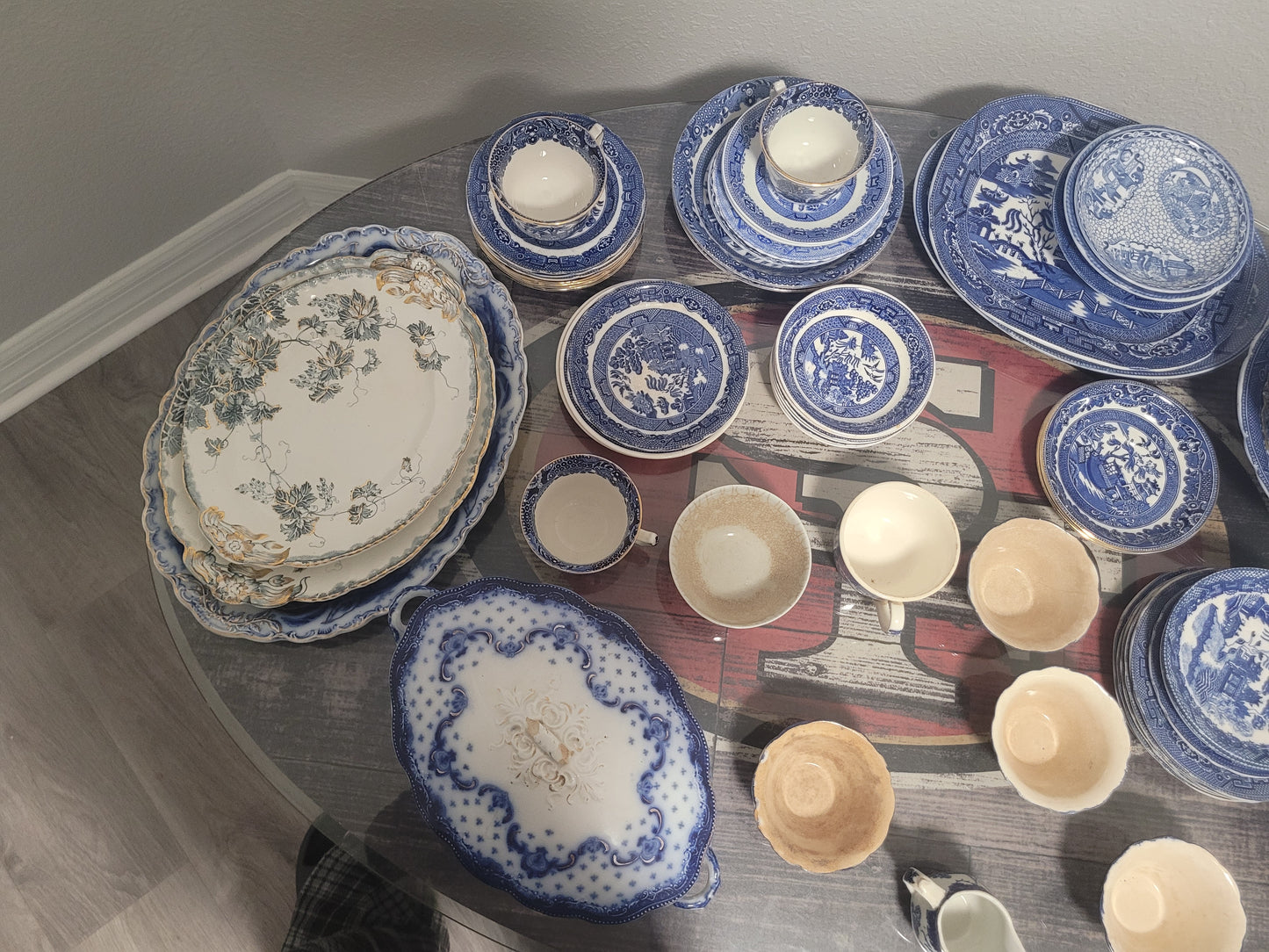 Huge Antique Dish Set