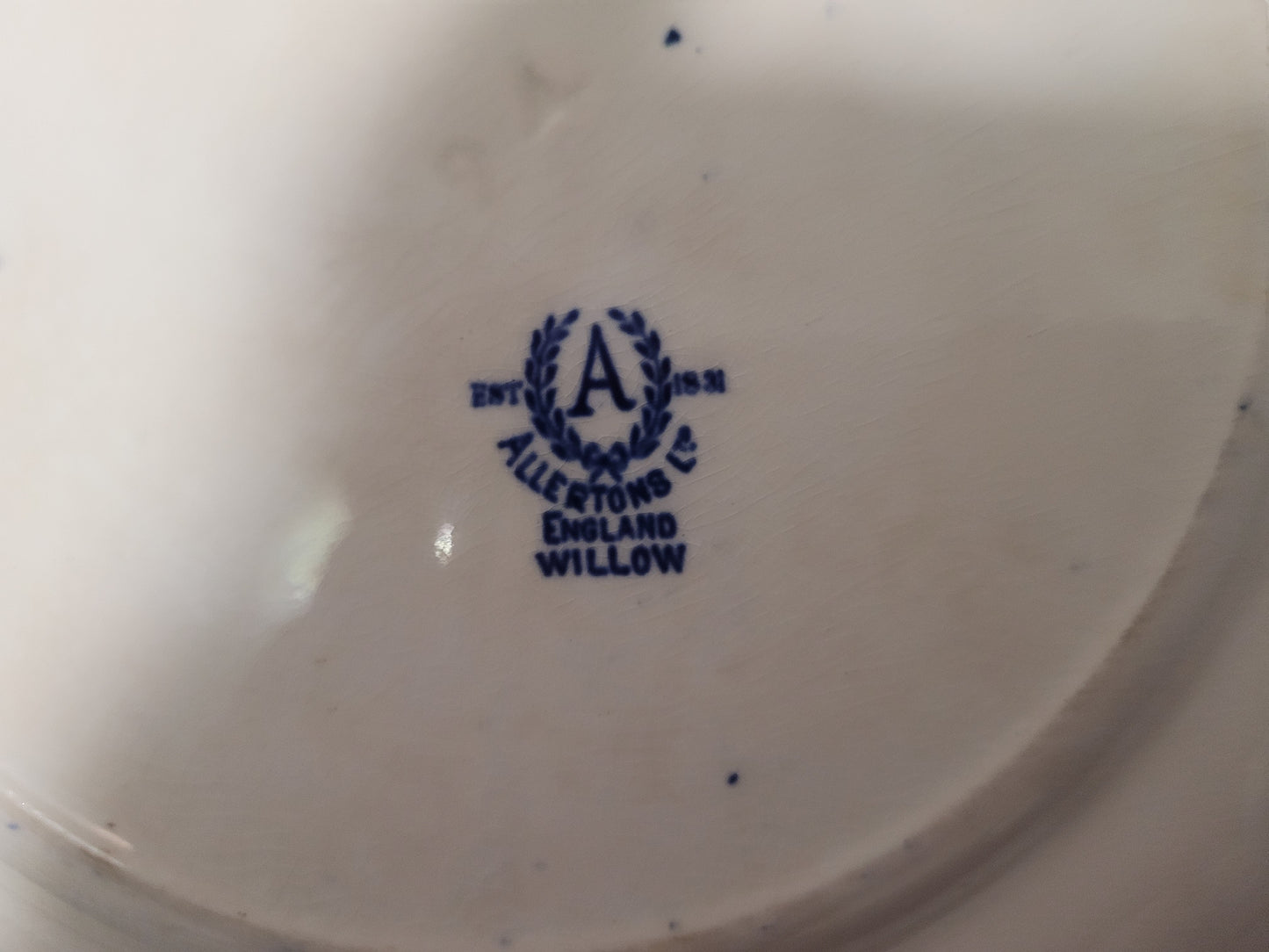 14pc Antique Allertons Blue Willow China Set