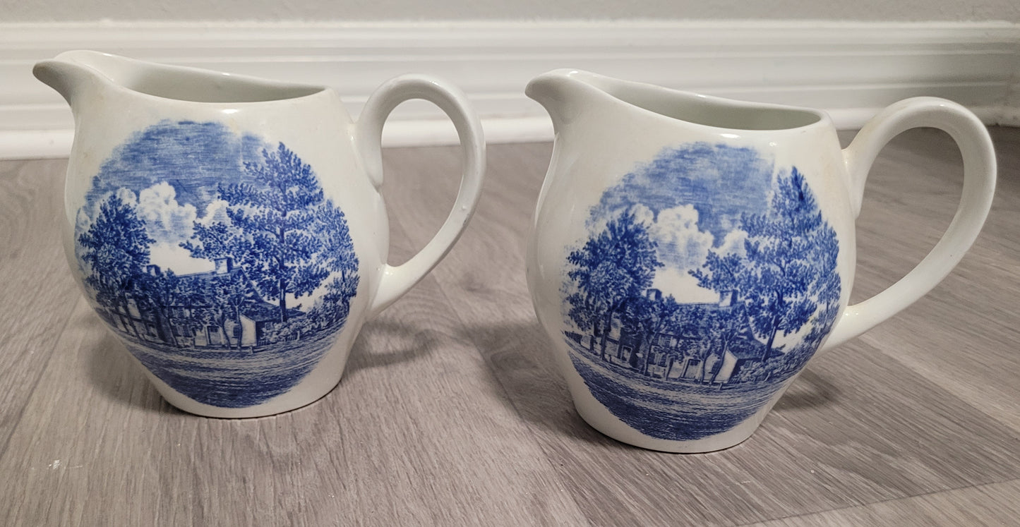 Vintage Alfred Meakin Staffordshire Blue Set