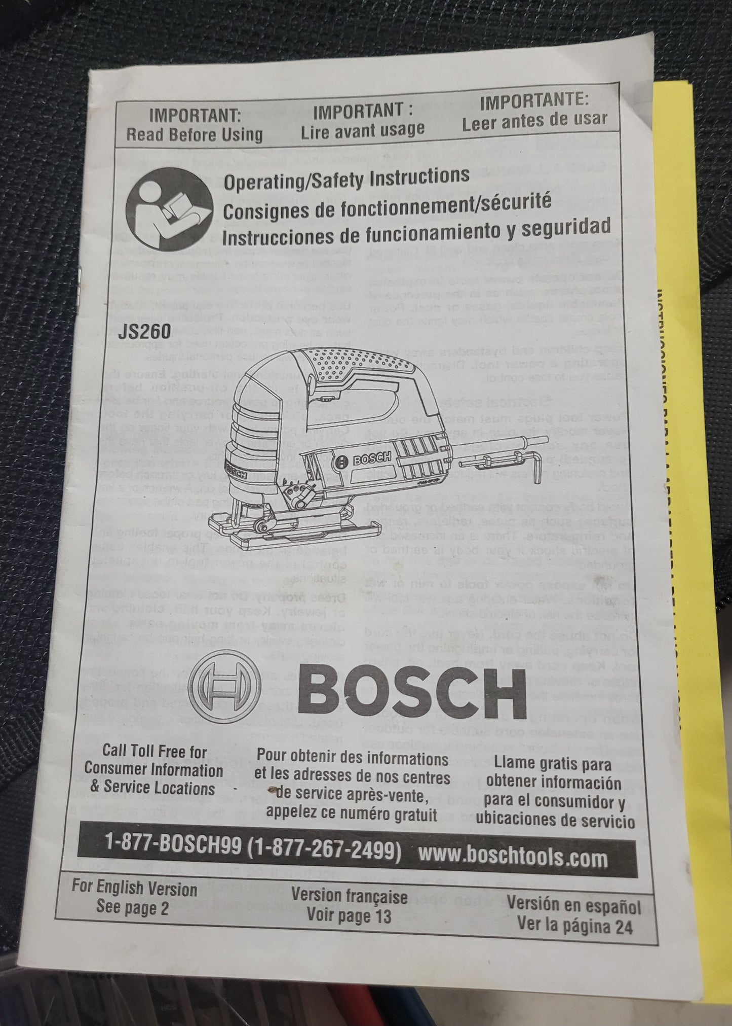 Bosch JS260 Top-Handle Jigsaw & 9pc Blade Set
