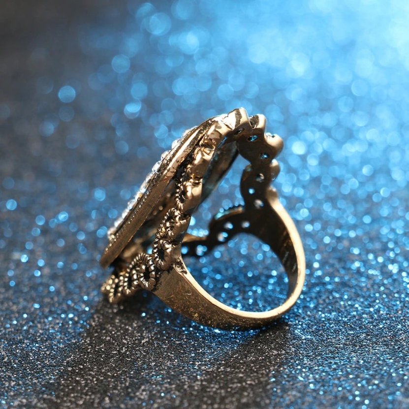 Big 36mm Vintage Antique Gold Classical Ring