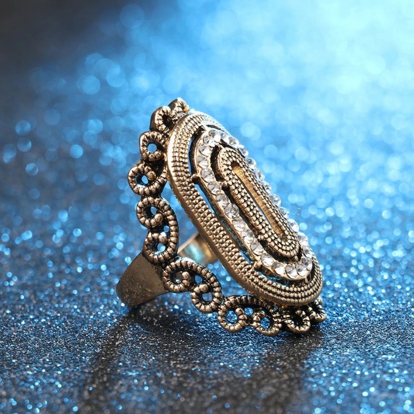 Big 36mm Vintage Antique Gold Classical Ring