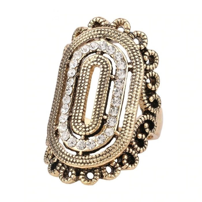 Big 36mm Vintage Antique Gold Classical Ring