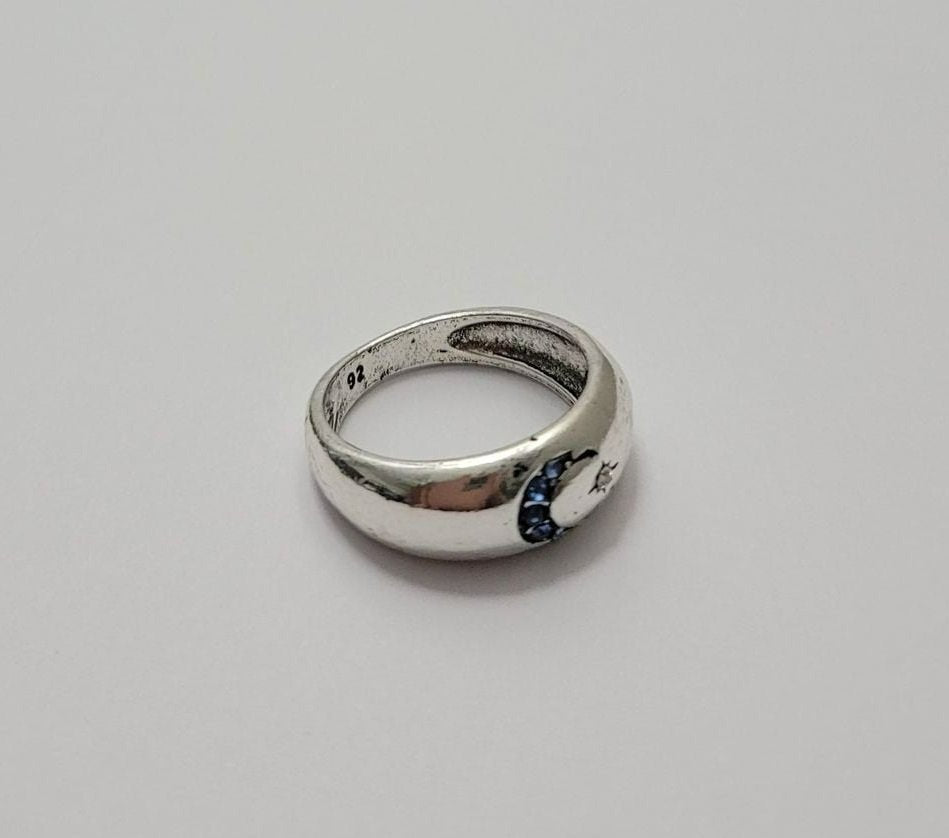 Bohemian Vintage Sun Moon Silver Retro Ring