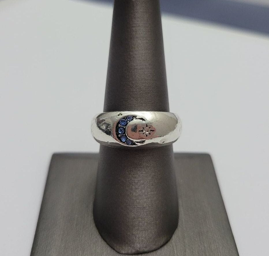 Bohemian Vintage Sun Moon Silver Retro Ring