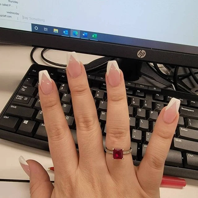 Sterling Silver Princess Cut Ruby Red Solitaire Ring