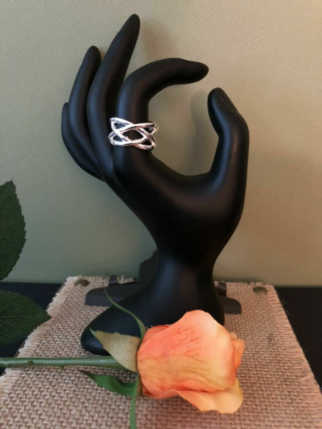 925 Sterling Silver Unique Overlapping Ring