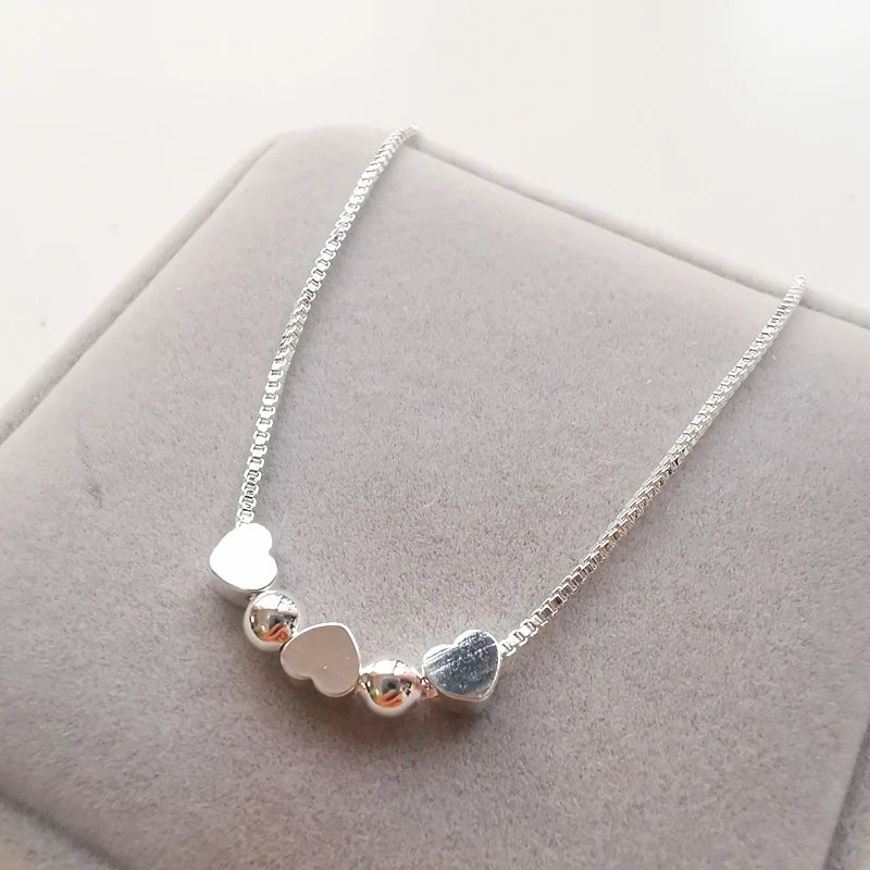 925 Sterling Silver Heart Charm Bracelet