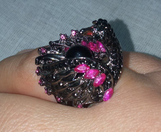 Exquisite Black Swan Pearl Unique Retro Ring