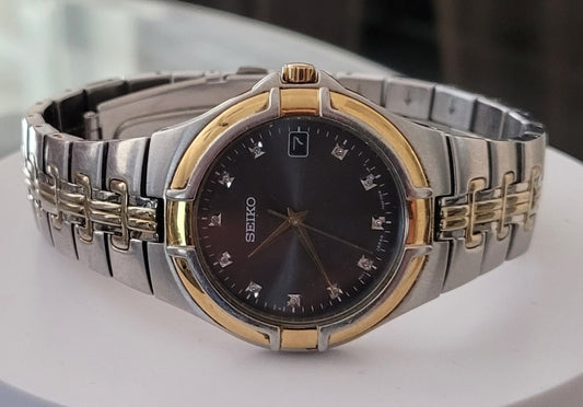 Men's Seiko 7N42-0CV0 Two Tone Watch
