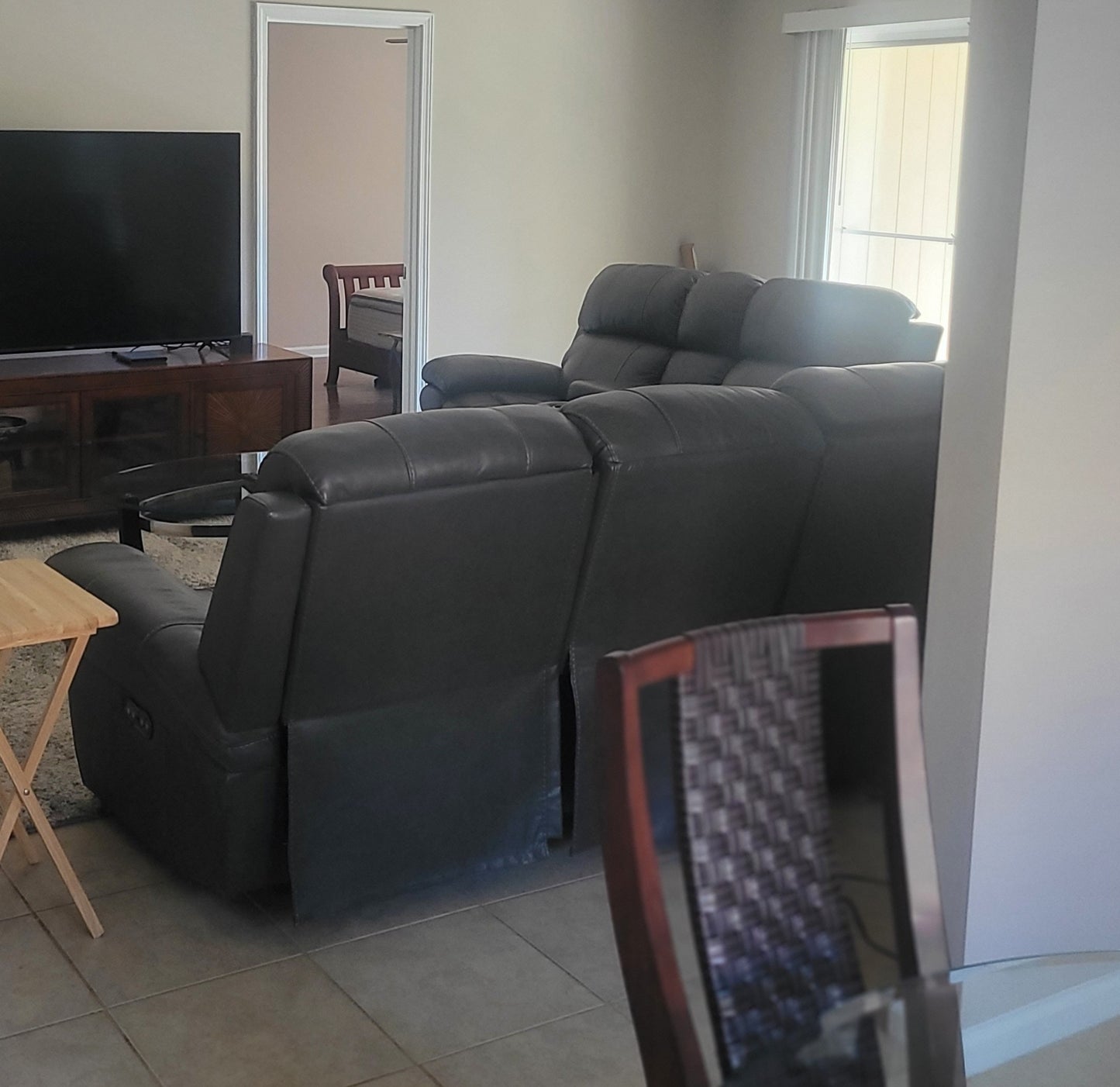 Leather Power Reclining Sofa & Loveseat Set