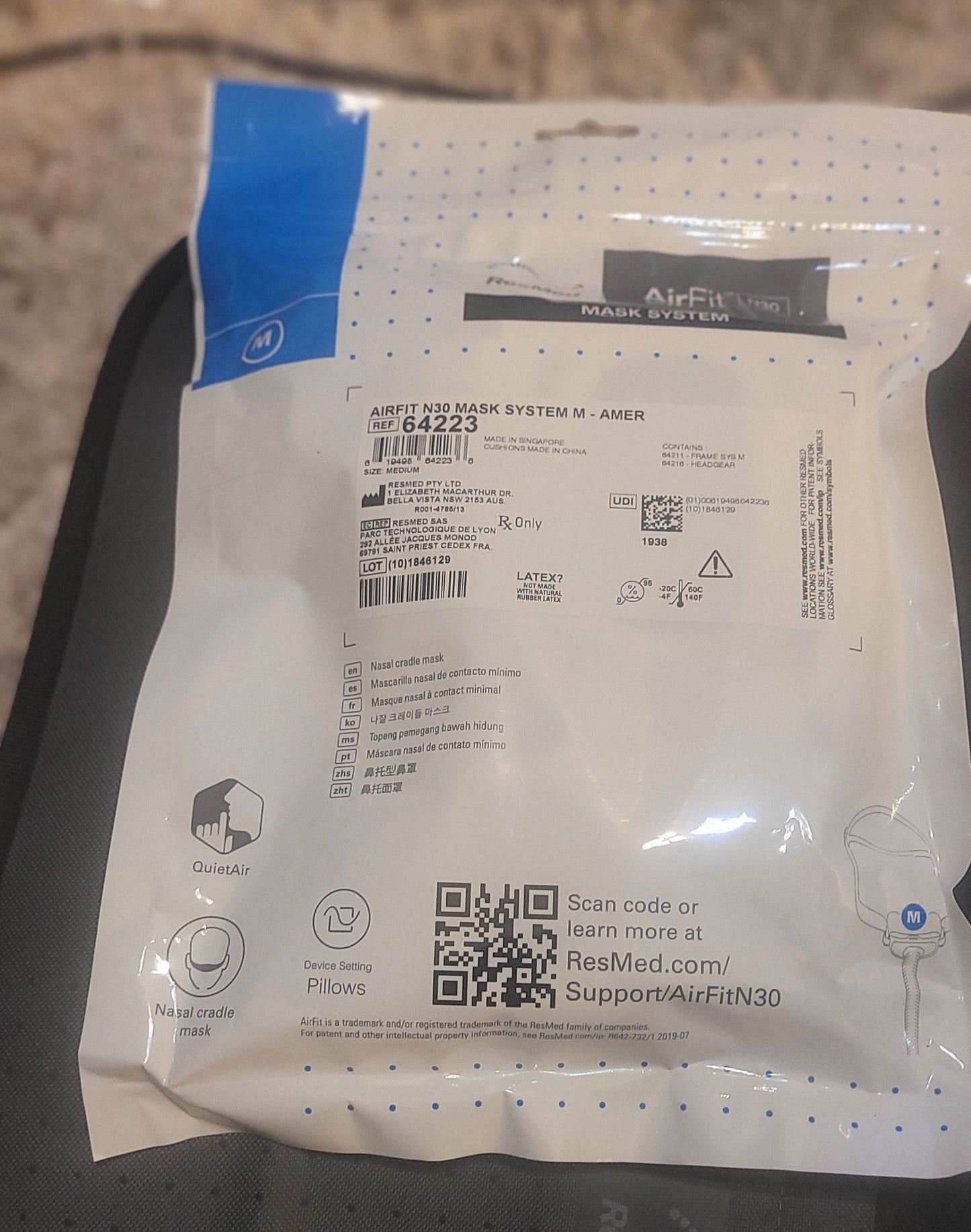 ResMed AirFit N30 Nasal CPAP Mask - Med