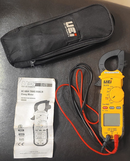 UEi Clamp Meter DL479 w/ Leads Case & Probe