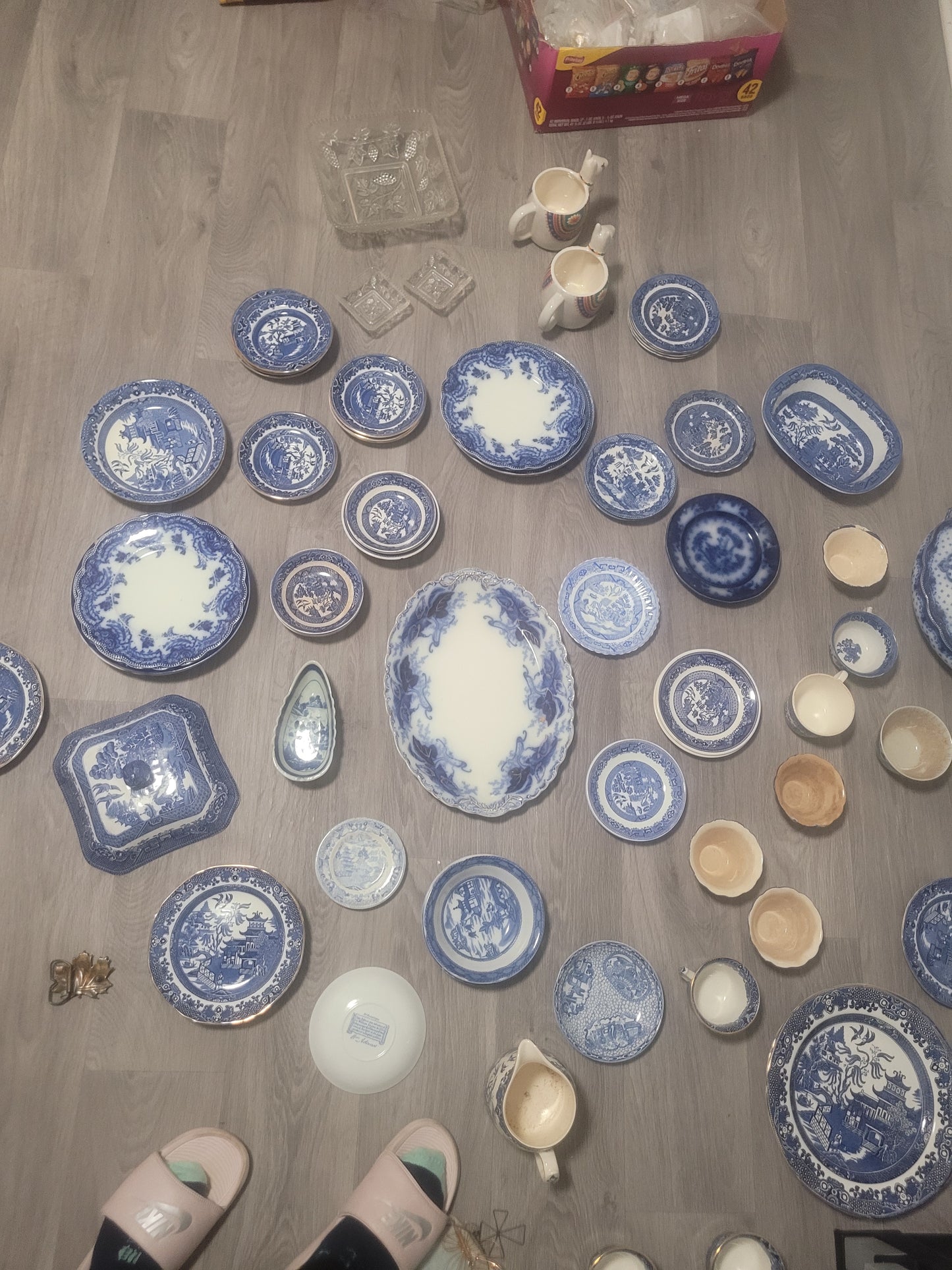 Huge Antique Dish Set