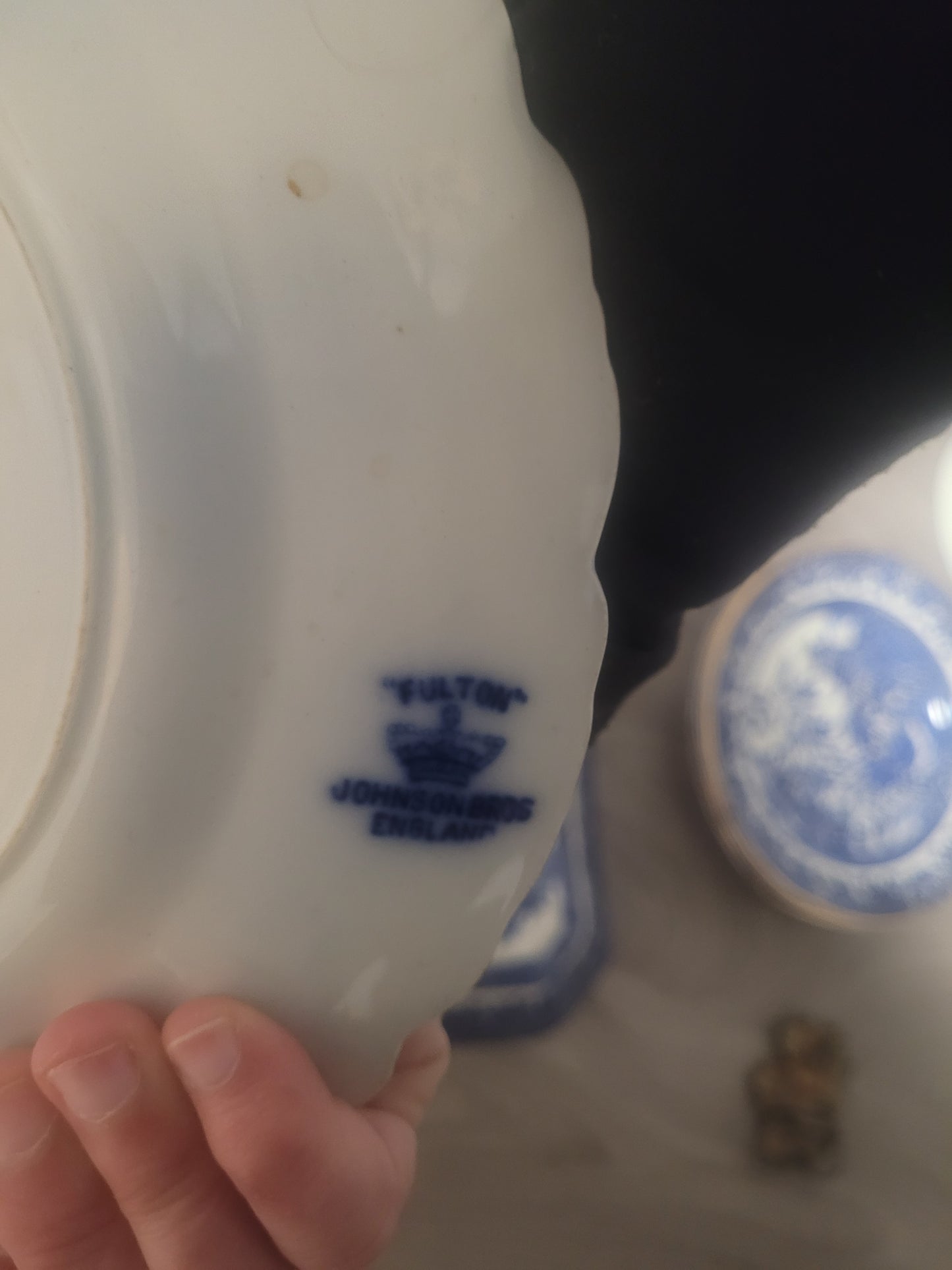 Johnson Bros Fulton Flow Blue Plate - 9"