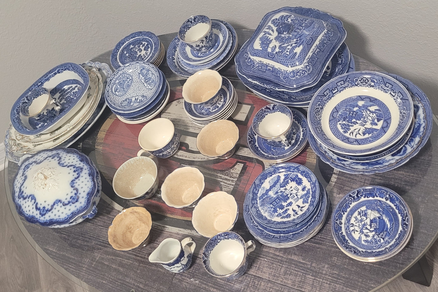 Huge Antique Dish Set