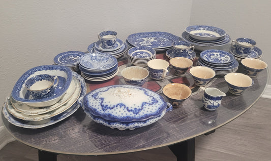 Huge Antique Dish Set