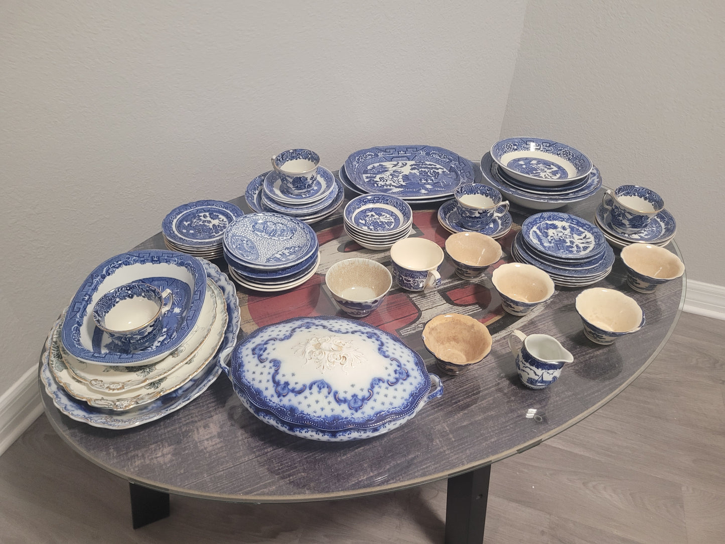 Huge Antique Dish Set