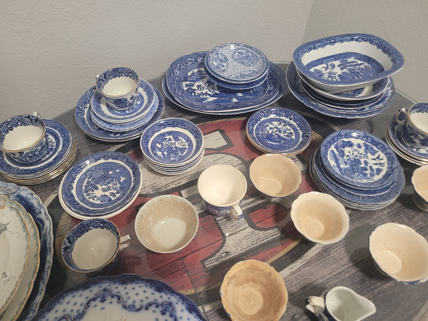 Huge Antique Dish Set