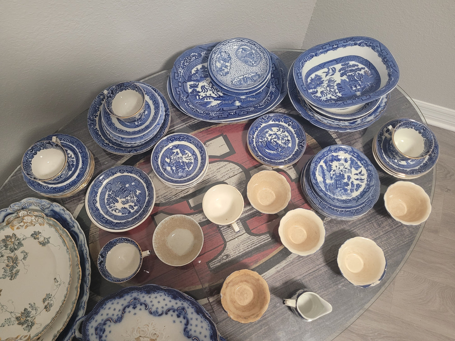 Huge Antique Dish Set