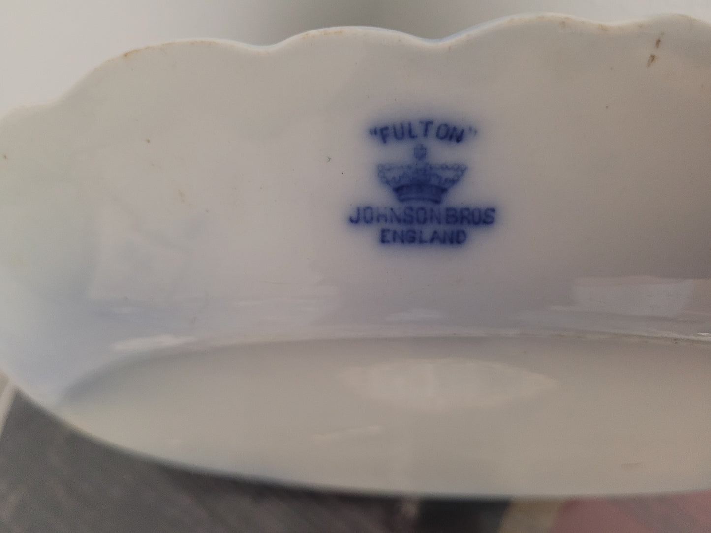 14" Johnson Bros Fulton Flow Blue Platter