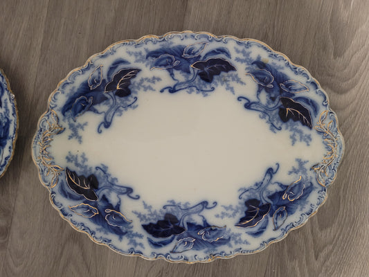 14" Johnson Bros Fulton Flow Blue Platter