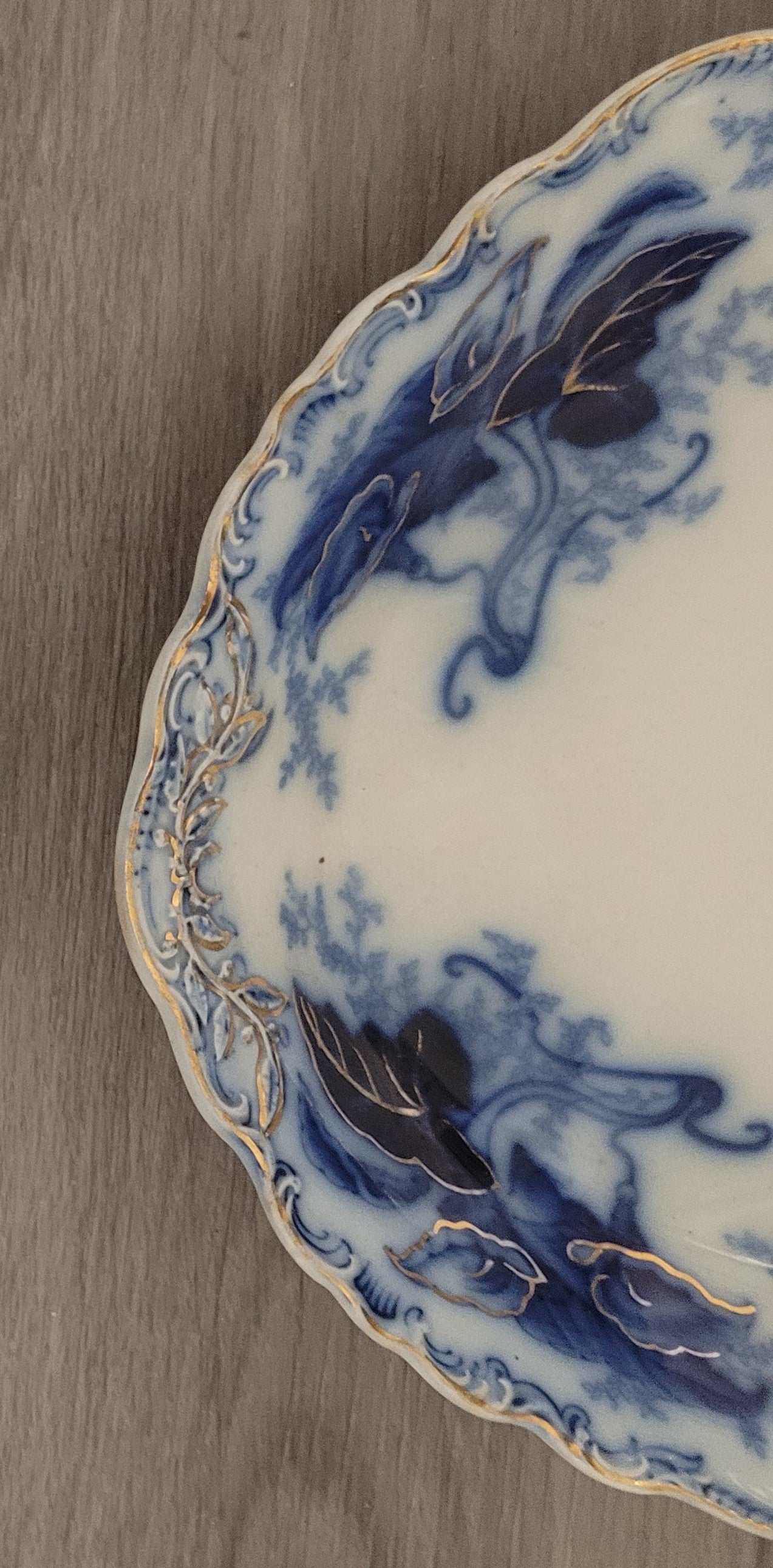 14" Johnson Bros Fulton Flow Blue Platter