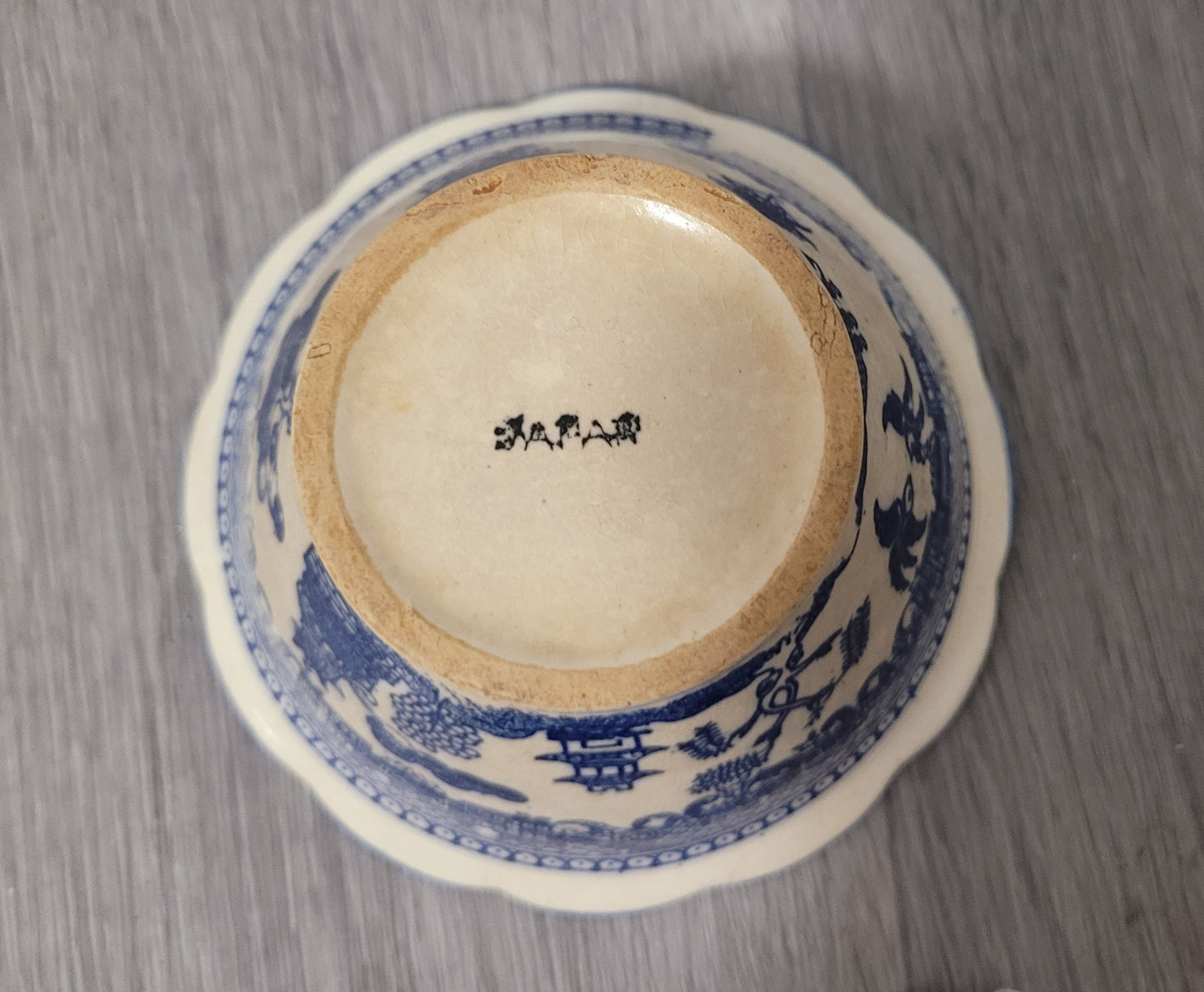 7pcs Antique Blue Dish Set