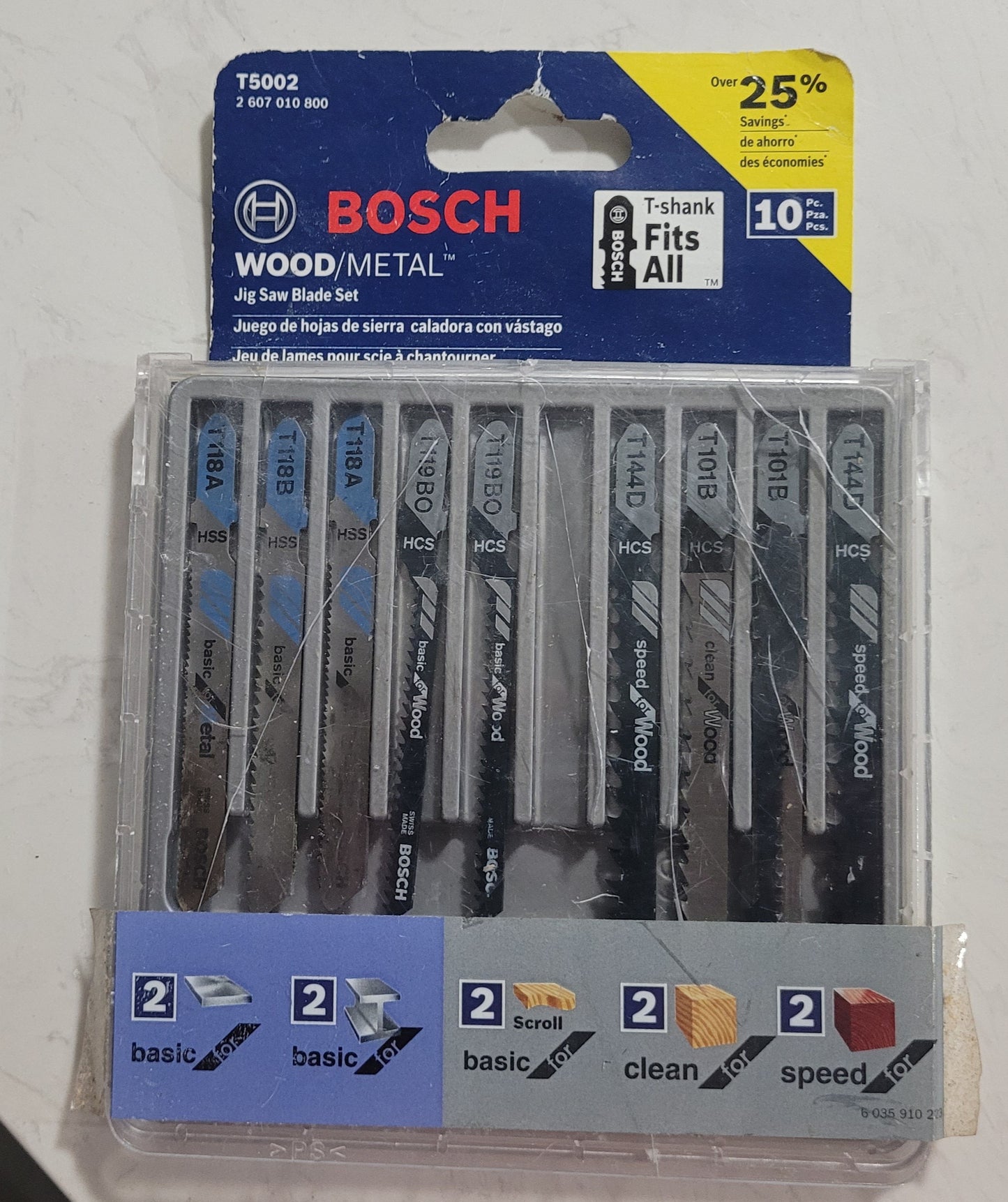 Bosch JS260 Top-Handle Jigsaw & 9pc Blade Set