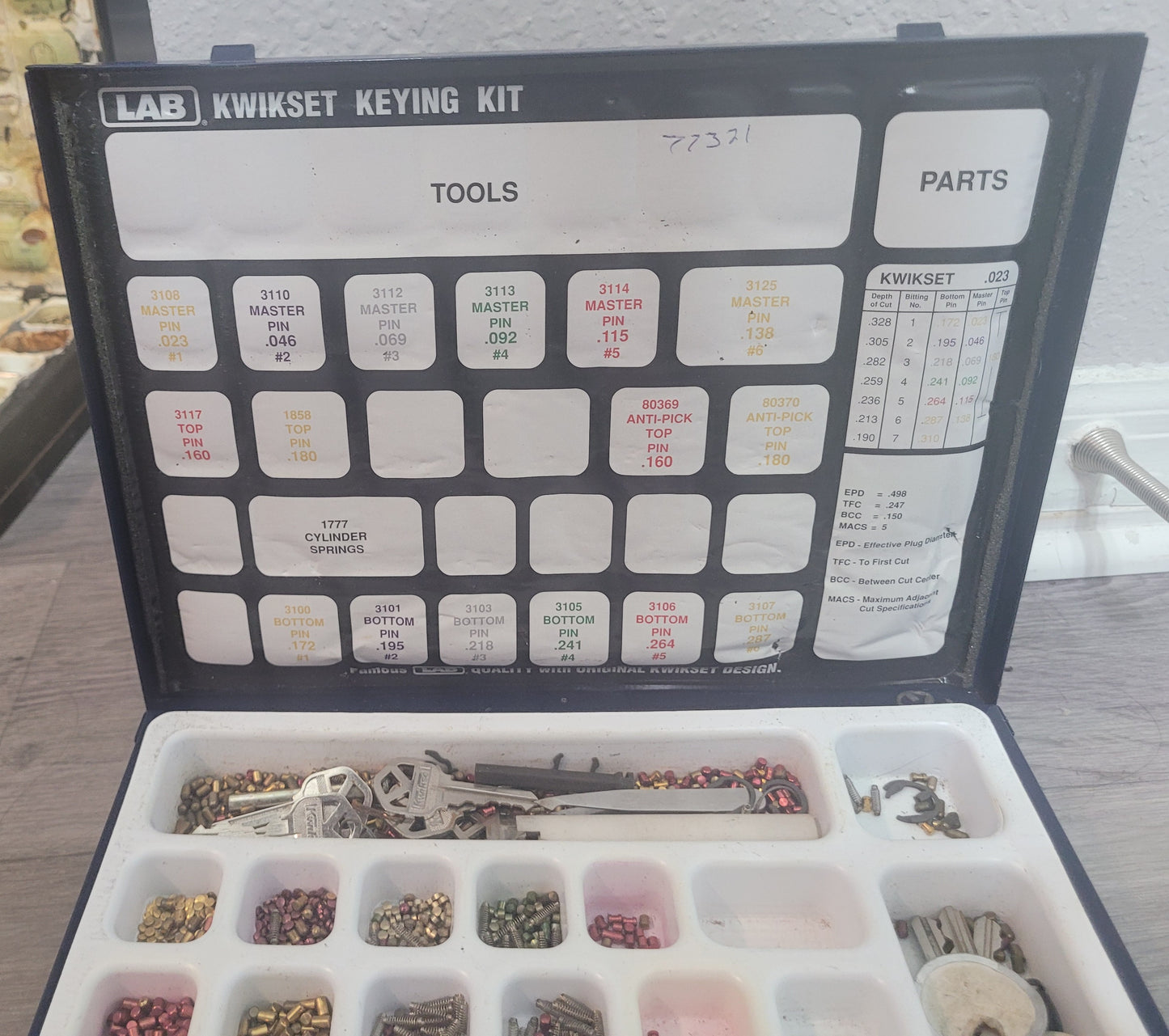 Lab Kwikset Keying Kit