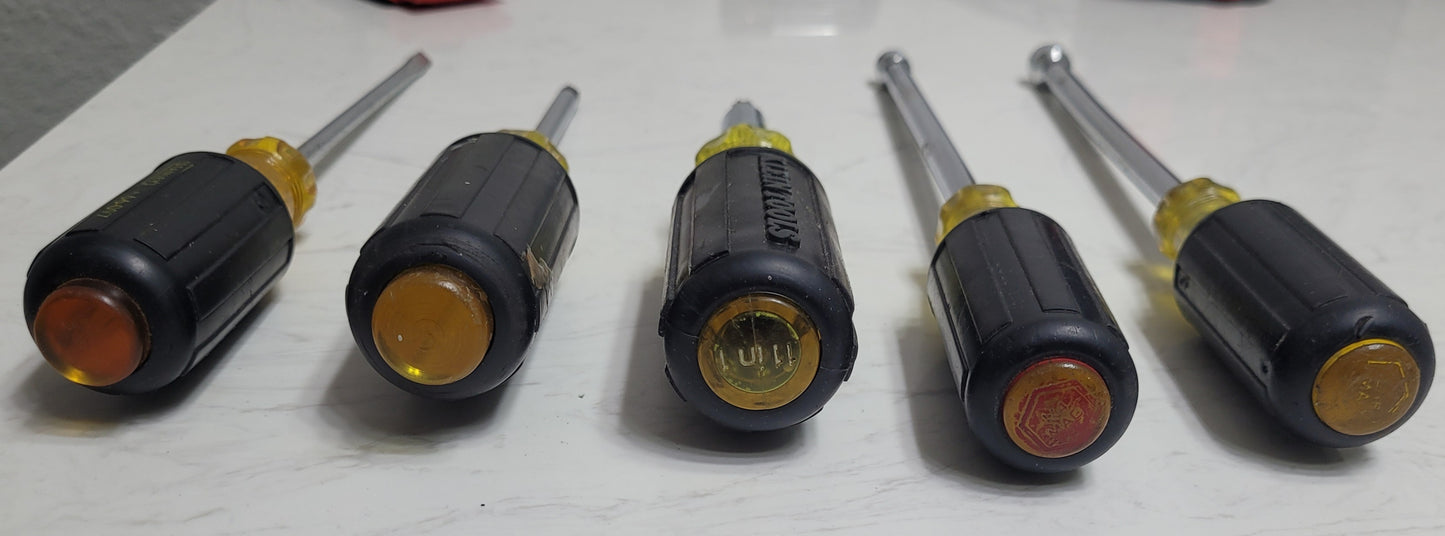 Five Mixed Brands Mechanics and Electricians Tools