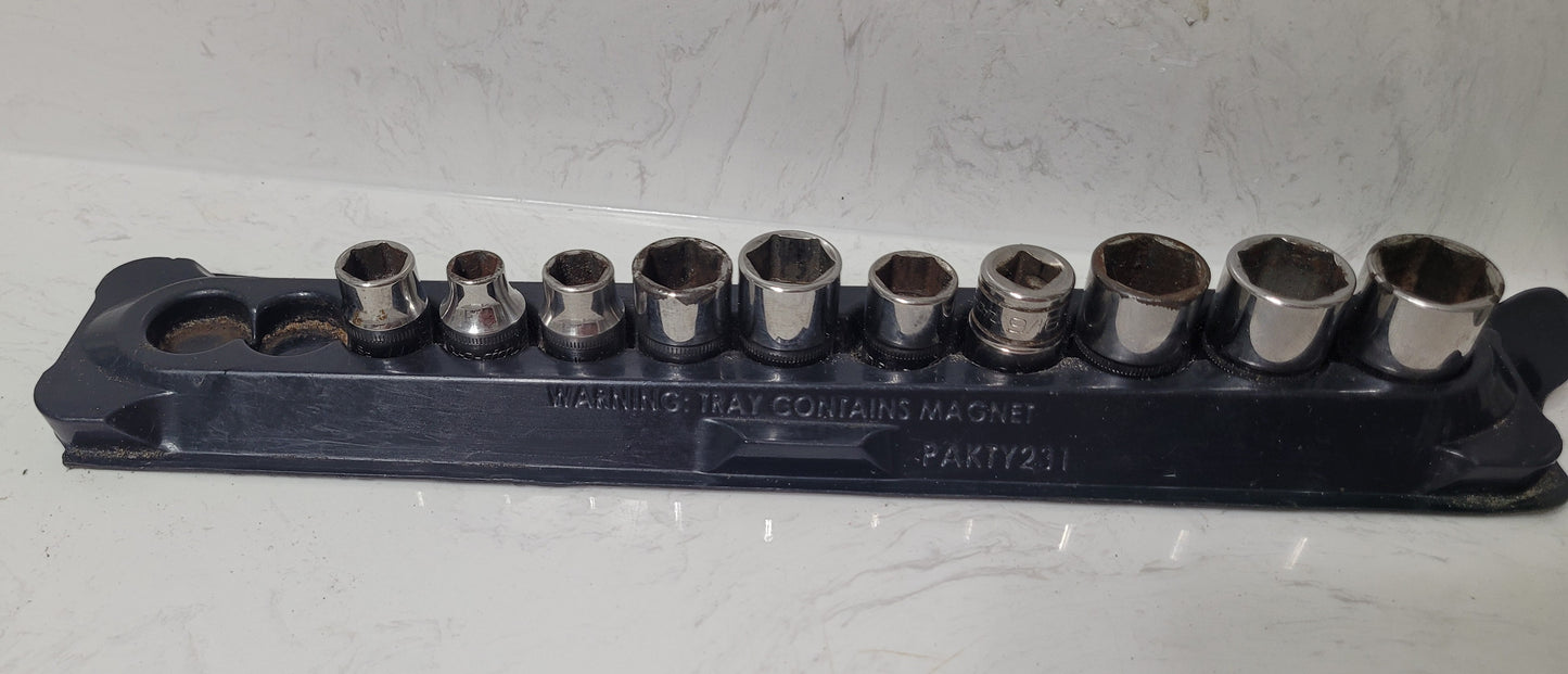 Snap-On 11pc PAKTY231 W/ Blue Magnetic Socket Tray