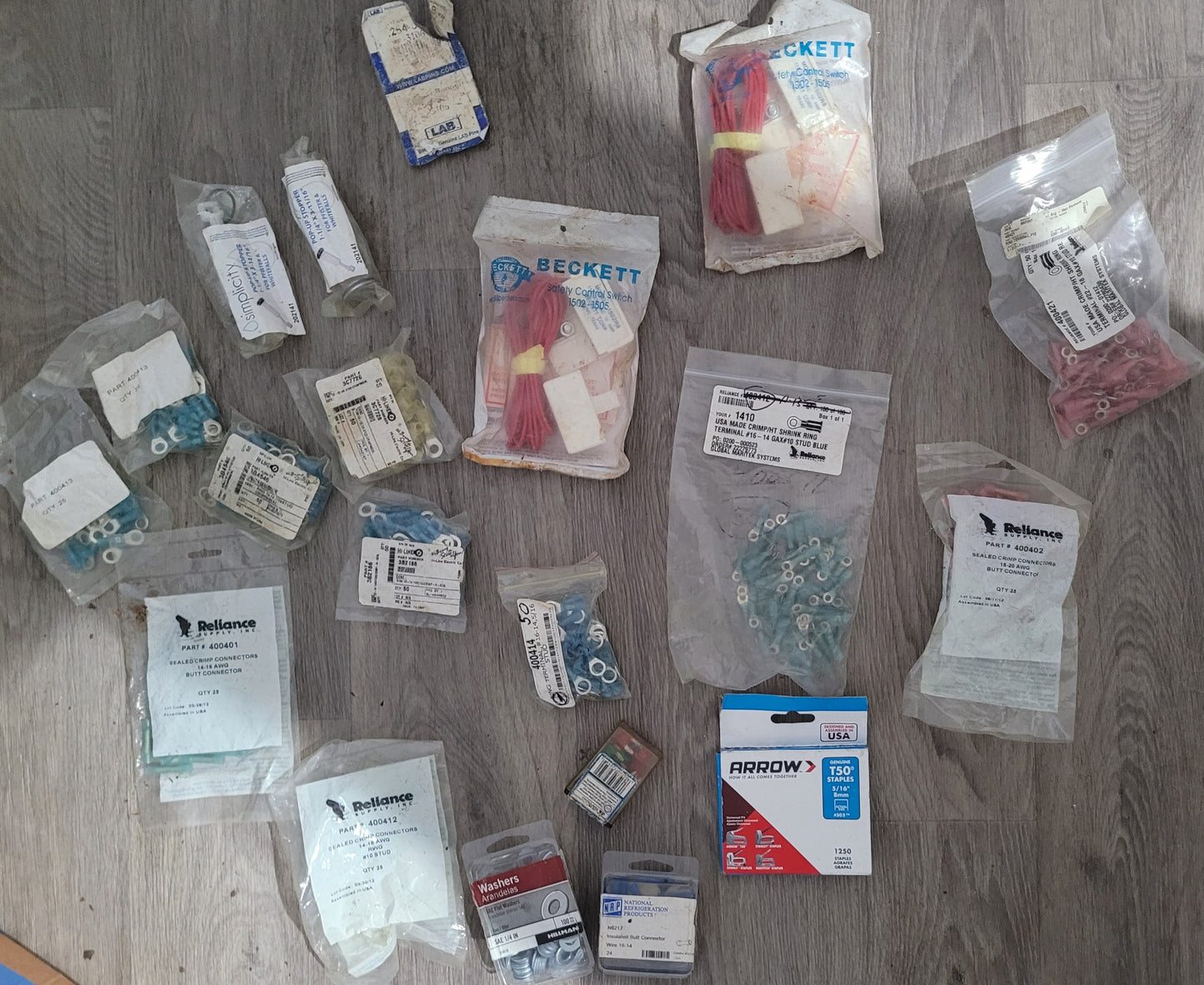 SMALL PARTS BAGS INVENTORY