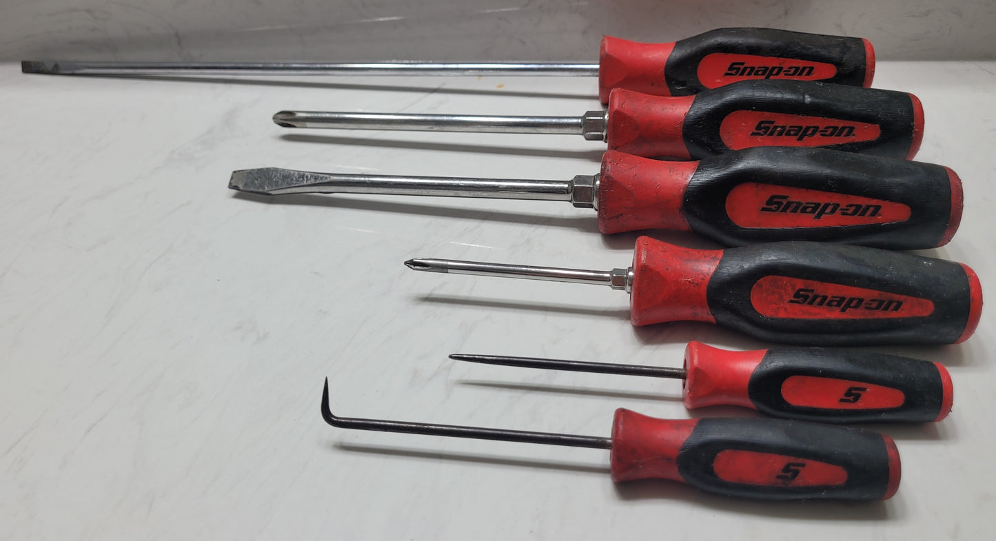 Snap-on 6pcs Four Screwdrivers & Two Precision Pick Tools Set