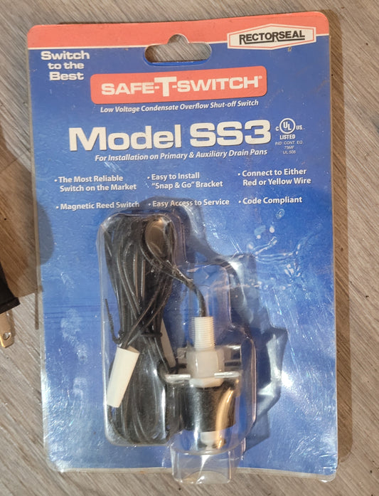 RectorSeal Safe T Switch Model SS3 Primary and Auxiliary Drain Pans New Sealed