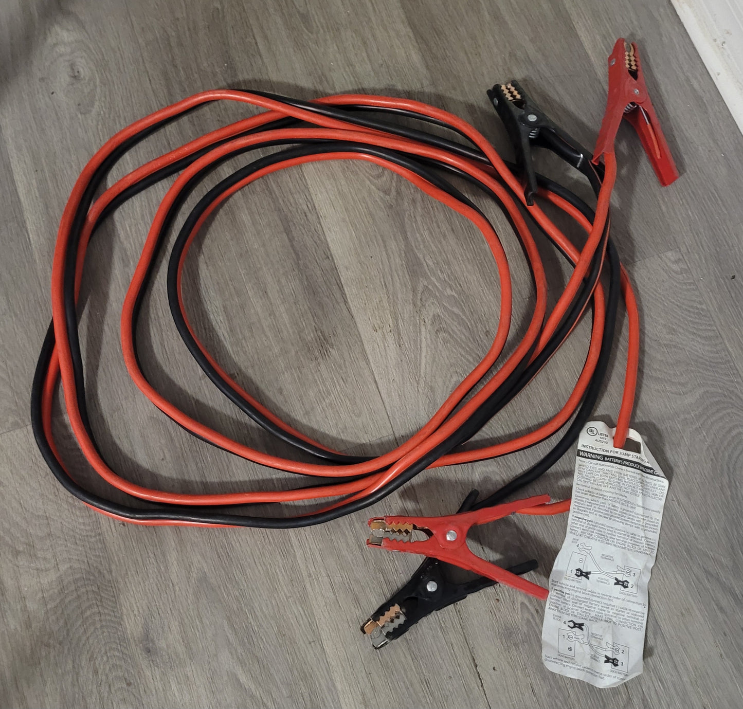 16ft Heavy Duty Car Jumper Cables - UL Listed