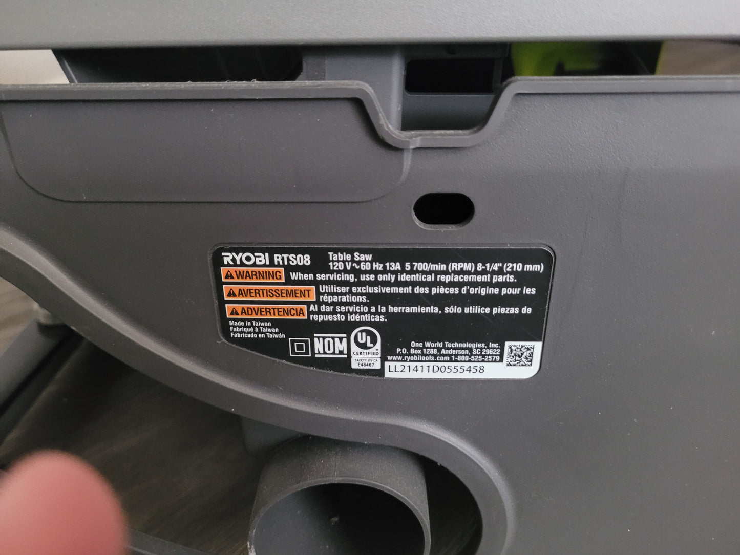 RYOBI TS1345L 10" Compound Miter Saw with Laser