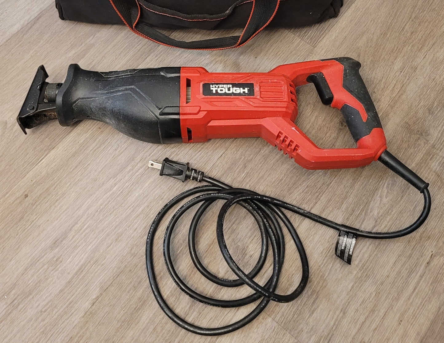 Hyper Tough Reciprocating Saw, Bag & 5 Blades