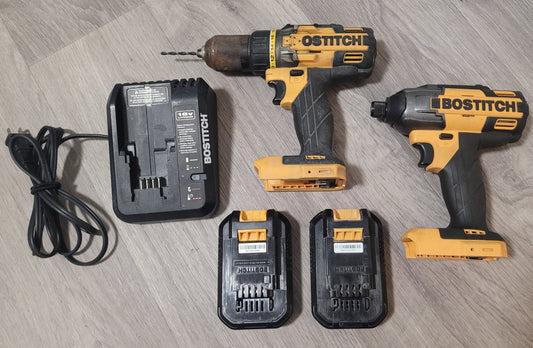 Bostitch 18V 2-Tool Cordless Drill/Driver Kit
