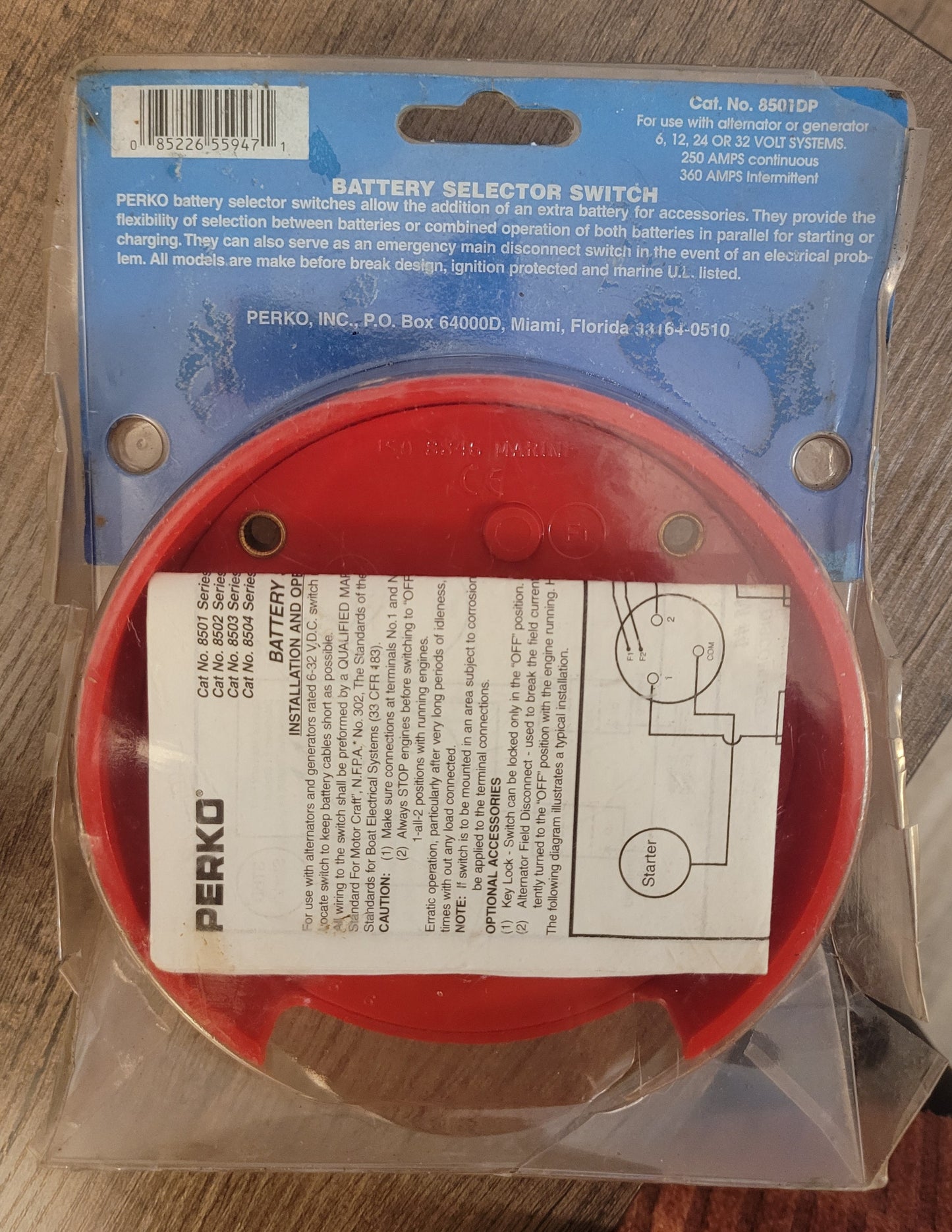 Perko Marine Battery Selector Switch 8501DP