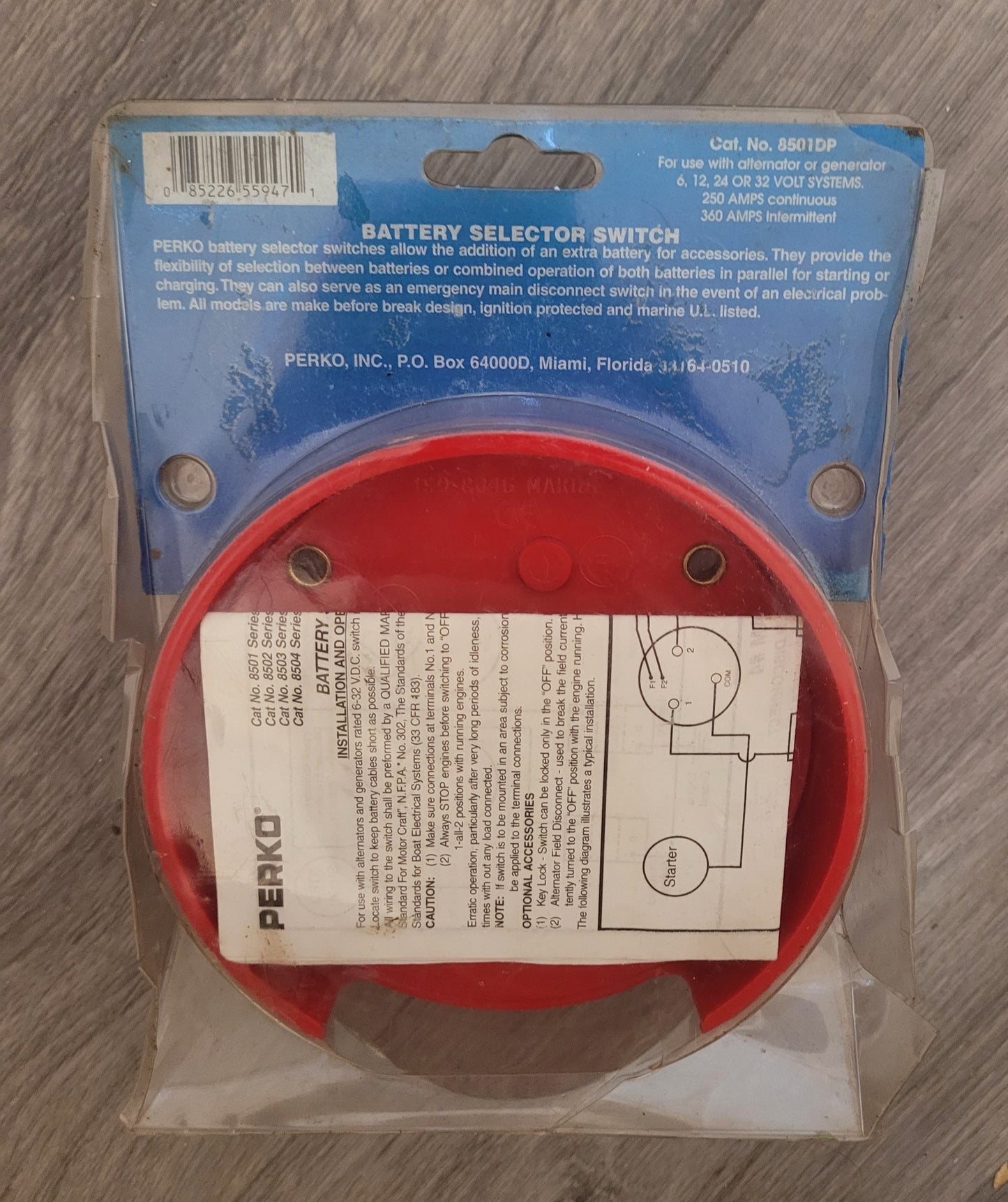 Perko Marine Battery Selector Switch 8501DP