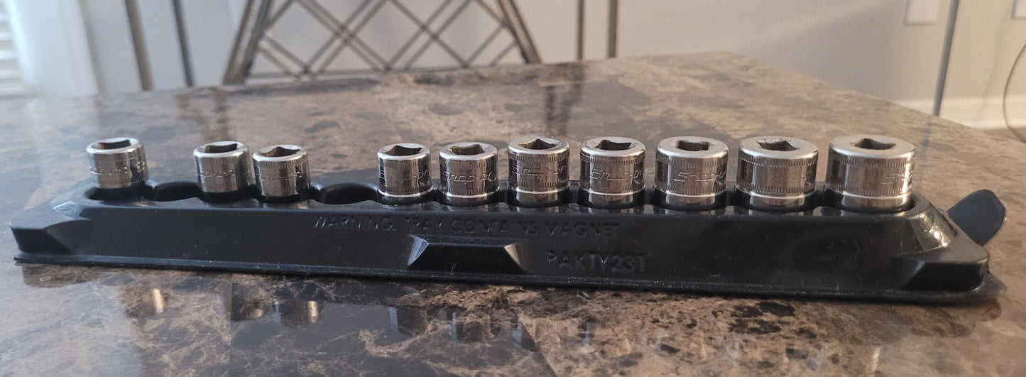 Snap-On 10pc PAKTY231 W/ Black Magnetic Socket Tray