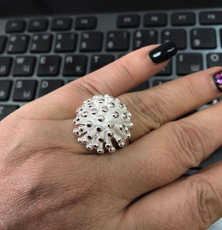 925 Sterling Silver Fireworks Unique Personality Ring