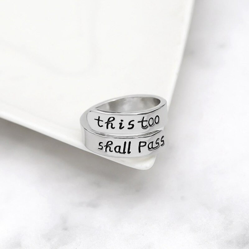 This Too Shall Pass Silver Open Ring