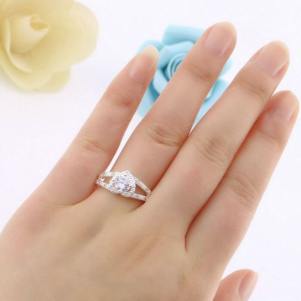925 Sterling Silver Royal Heart Ring