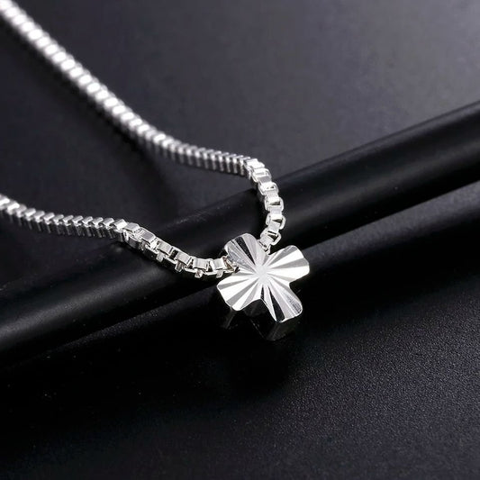 925 Sterling Silver Cross Pendant Necklace & 20" Chain