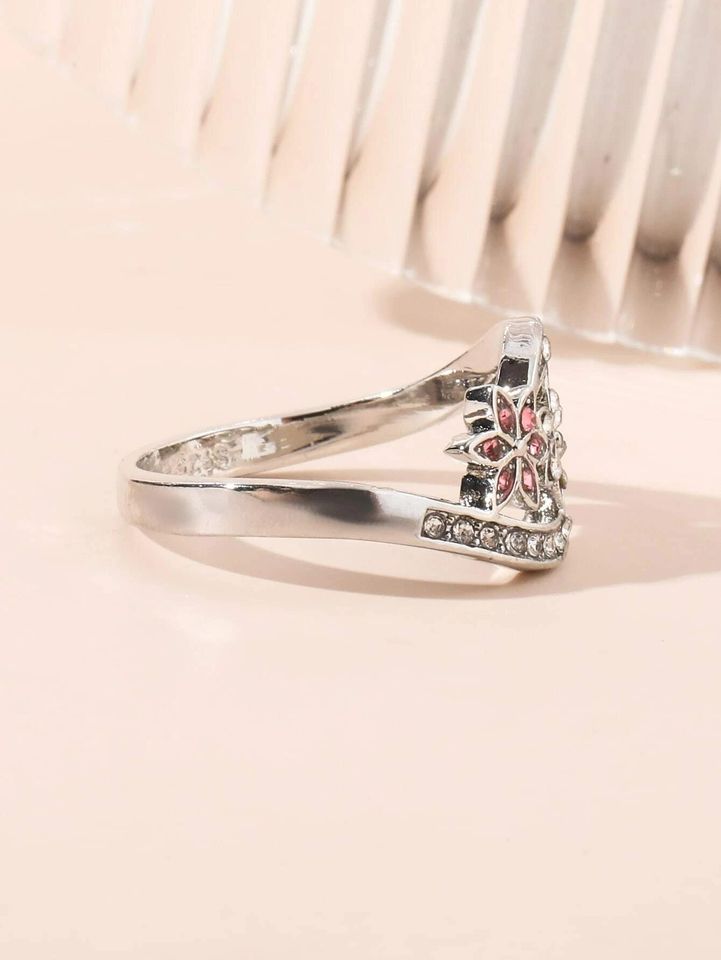 925 Sterling Silver Multi-Colored Topaz Flower Ring