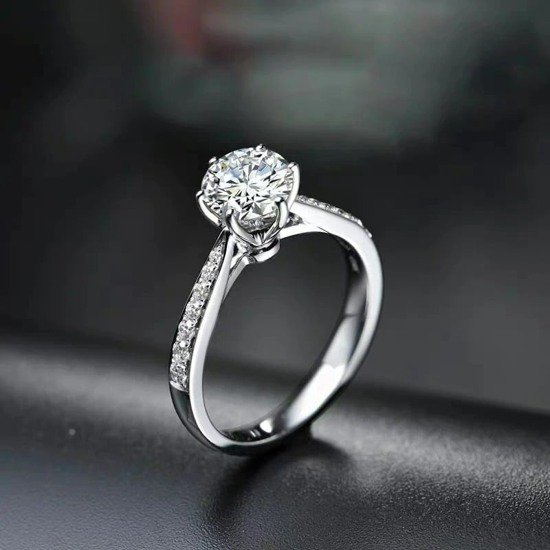 925 Sterling Silver Lovely Open Noble Engagement Promise Ring