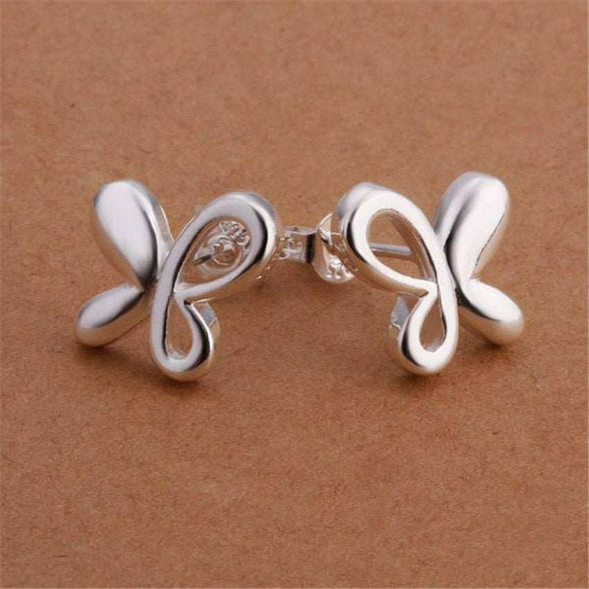 925 Sterling Silver Butterfly Stud Earrings