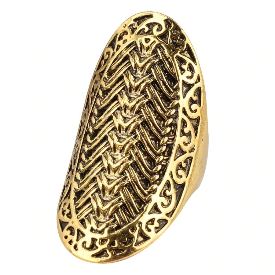 Huge 47mm Vintage Classical Antique Gold Ring